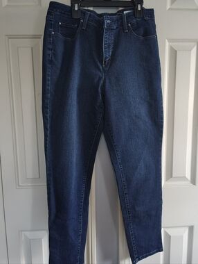 Charter Club High-Rise Dark Blue Bristol Skinny Ankle Jeans 14